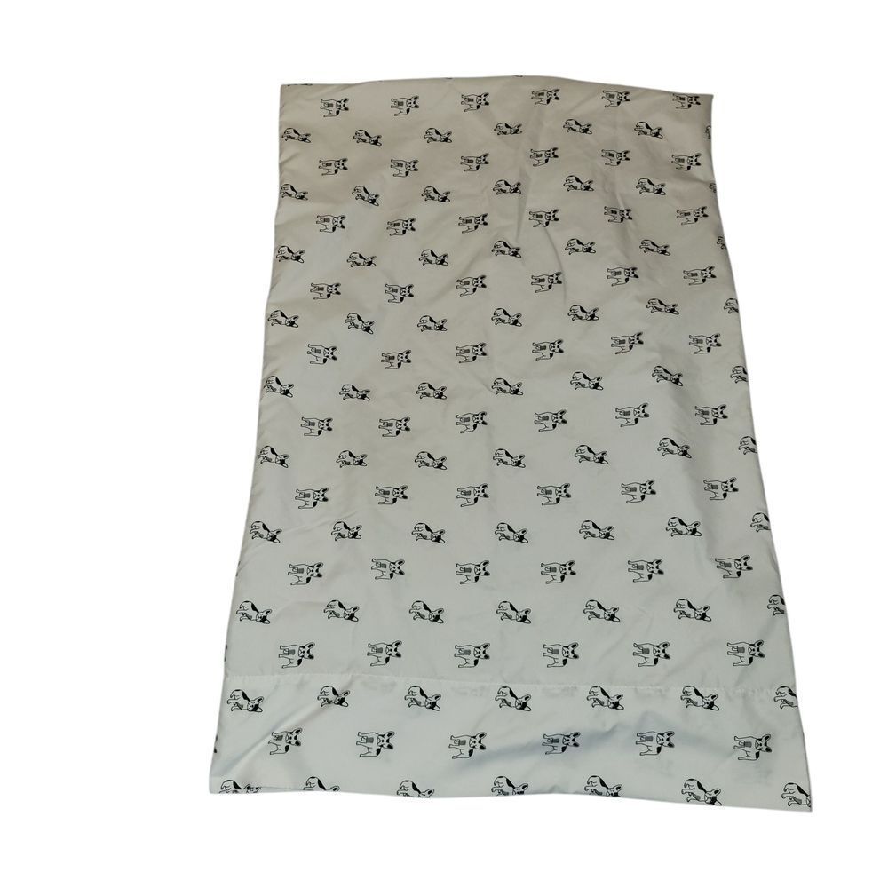 Cynthia Rowley White and Black Pillowcase With French Bulldogs